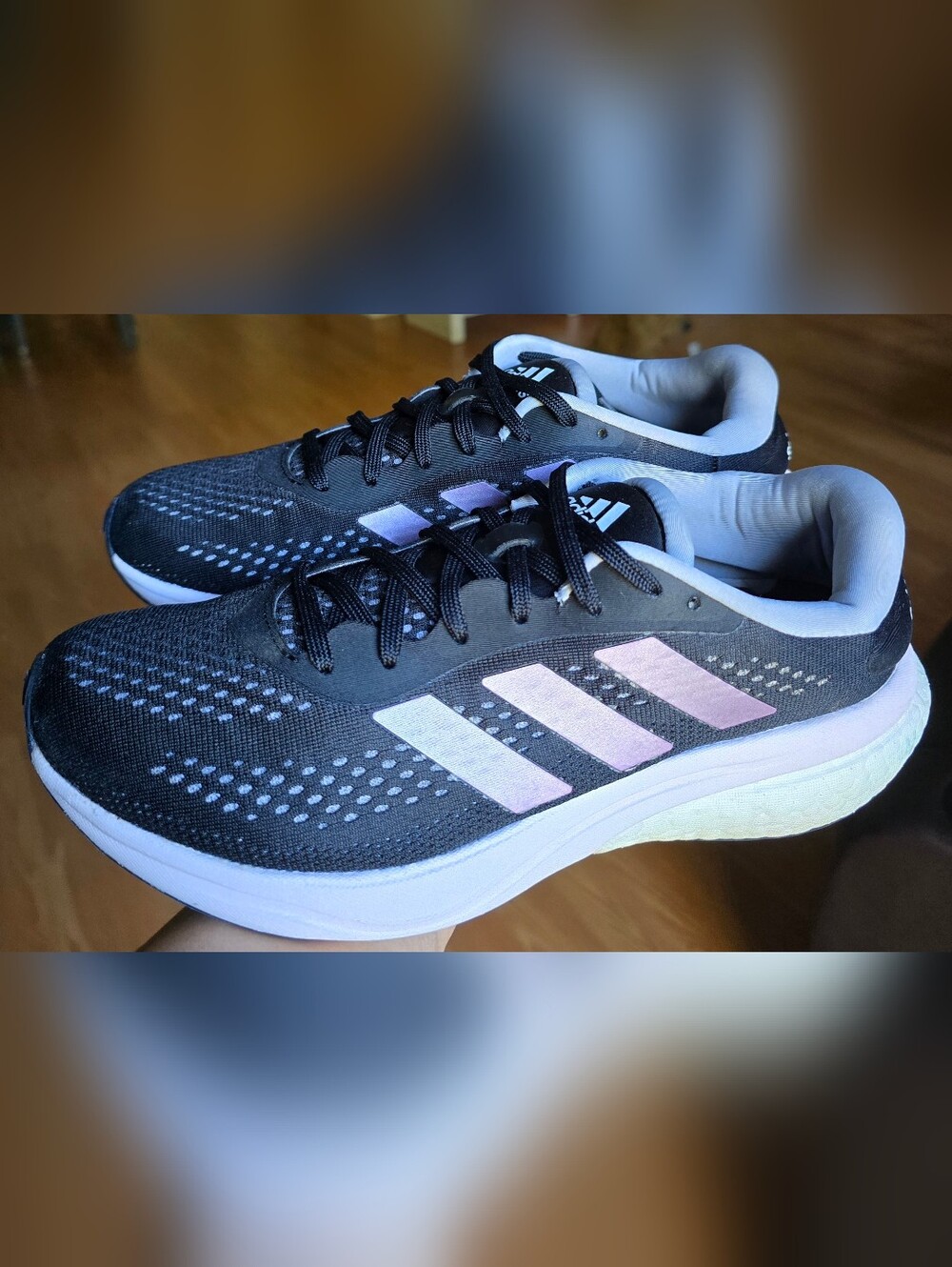 Sz 9.5 Women's ADIDAS SUPERNOVA 2 BOOST 'Black/Silver Dawn/Beam Pink Running